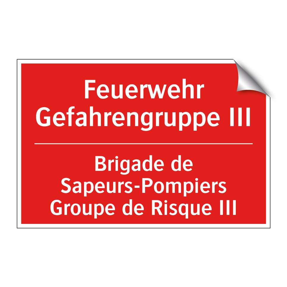 Feuerwehr Gefahrengruppe III - Brigade de Sapeurs-Pompiers Groupe /.../