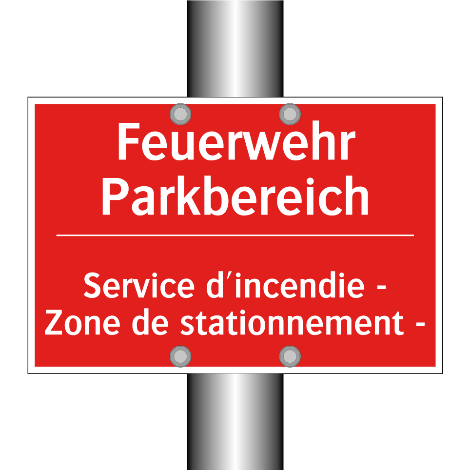 Feuerwehr Parkbereich - Service d'incendie - Zone de stationnement /.../