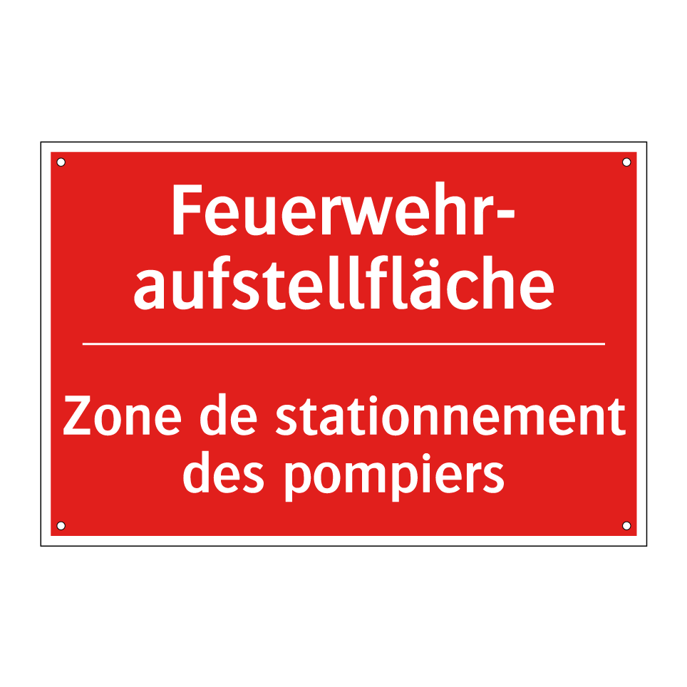 Feuerwehr- aufstellfläche - Zone de stationnement des pompiers /.../