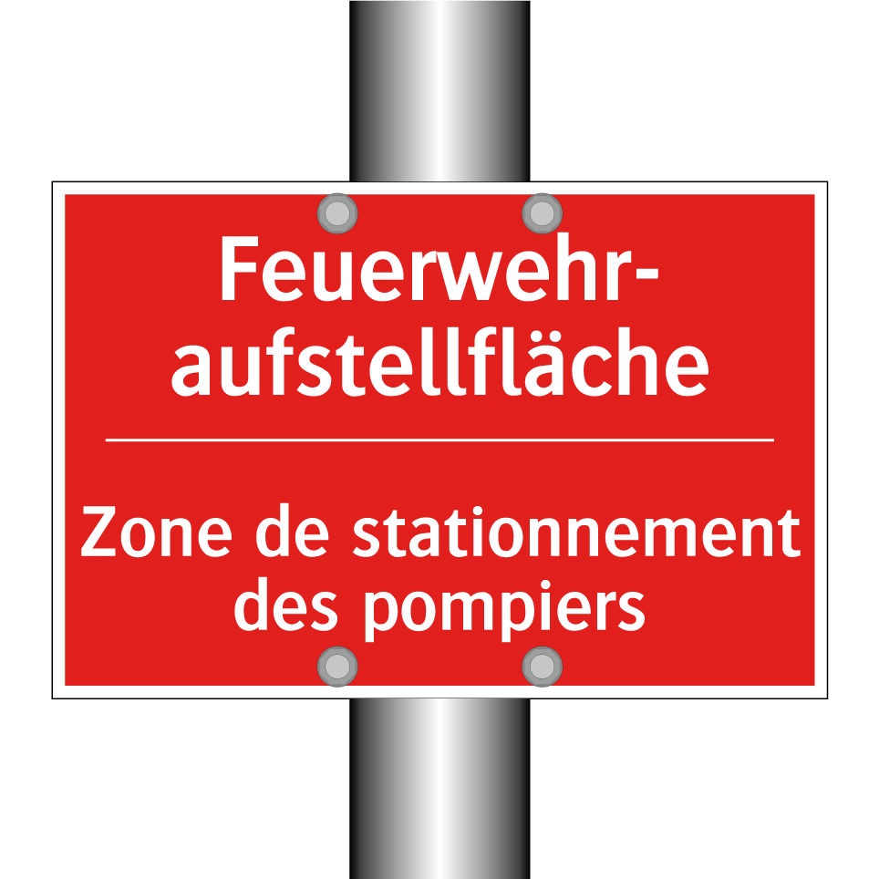 Feuerwehr- aufstellfläche - Zone de stationnement des pompiers /.../