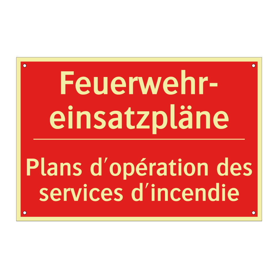 Feuerwehr- einsatzpläne - Plans d'opération des services /.../