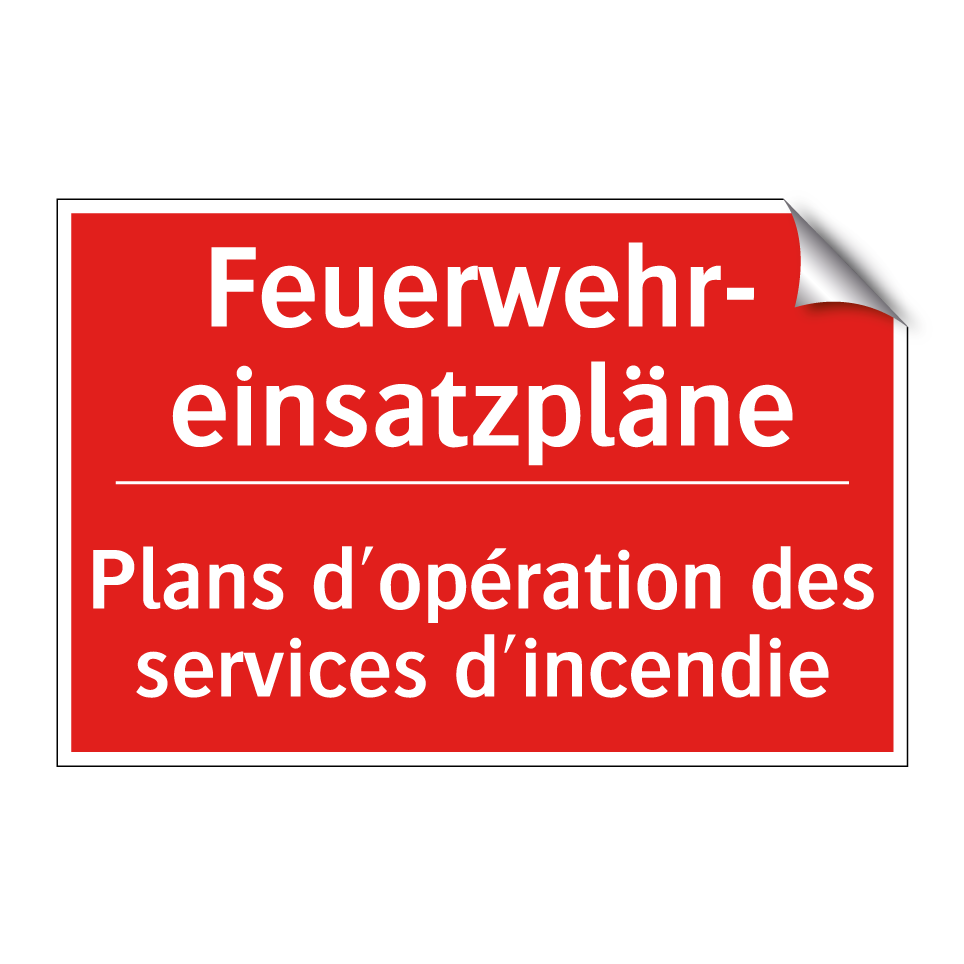 Feuerwehr- einsatzpläne - Plans d'opération des services /.../