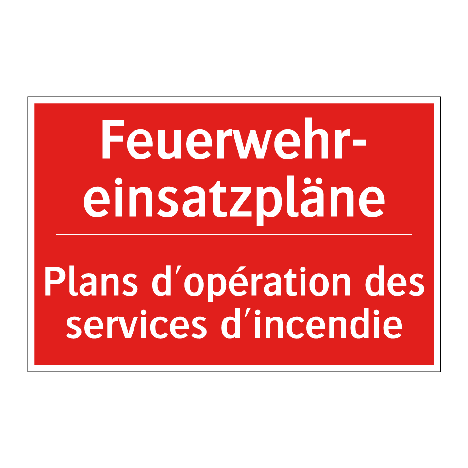 Feuerwehr- einsatzpläne - Plans d'opération des services /.../