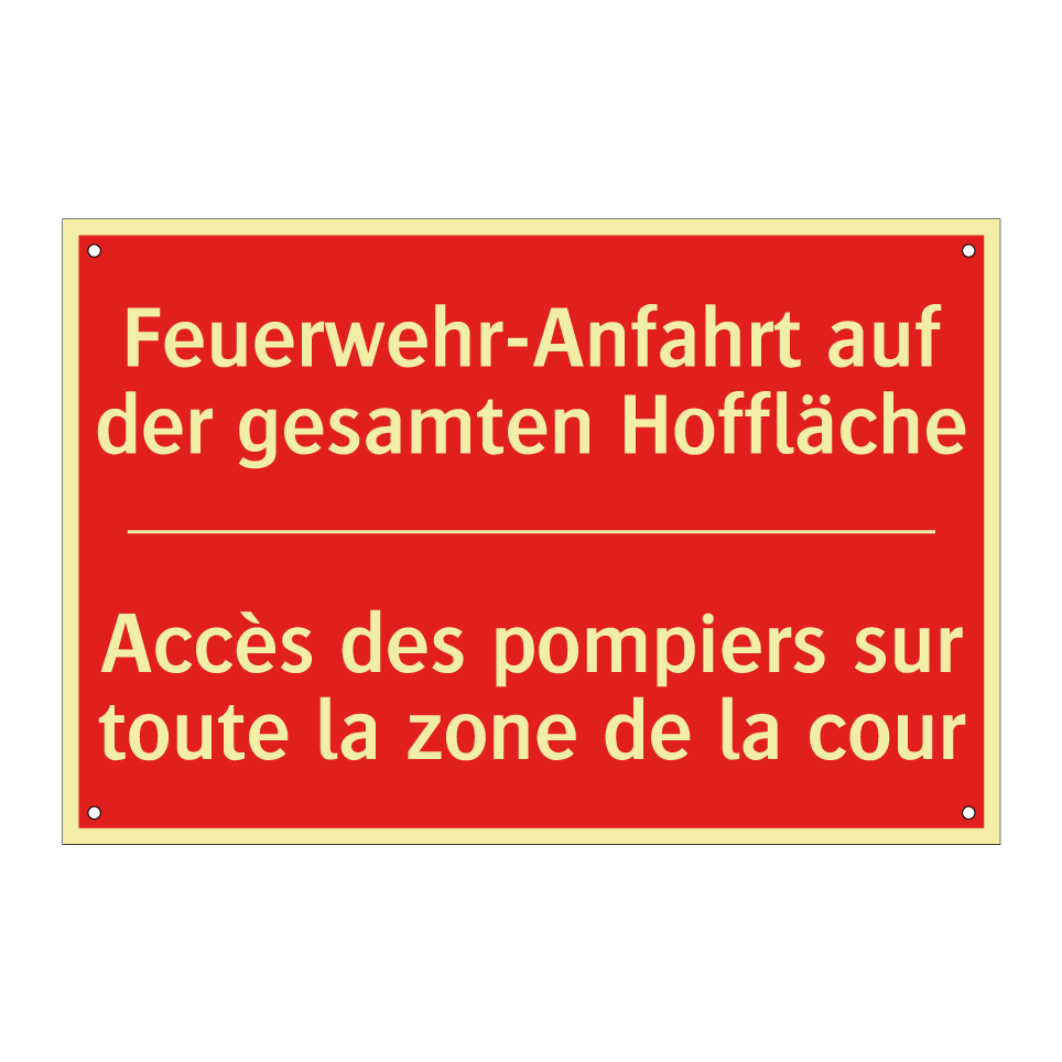 Feuerwehr-Anfahrt auf der gesamten /.../ - Accès des pompiers sur toute la /.../