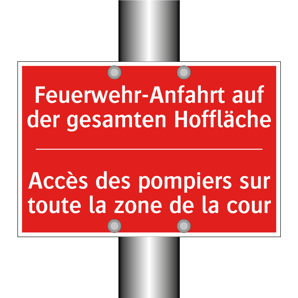Feuerwehr-Anfahrt auf der gesamten /.../ - Accès des pompiers sur toute la /.../