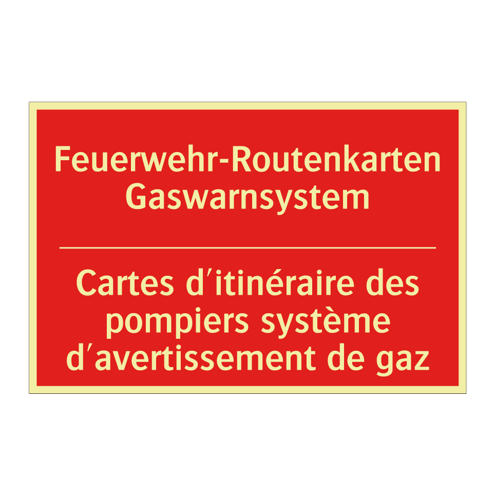 Feuerwehr-Routenkarten Gaswarnsystem /.../ - Cartes d'itinéraire des pompiers /.../