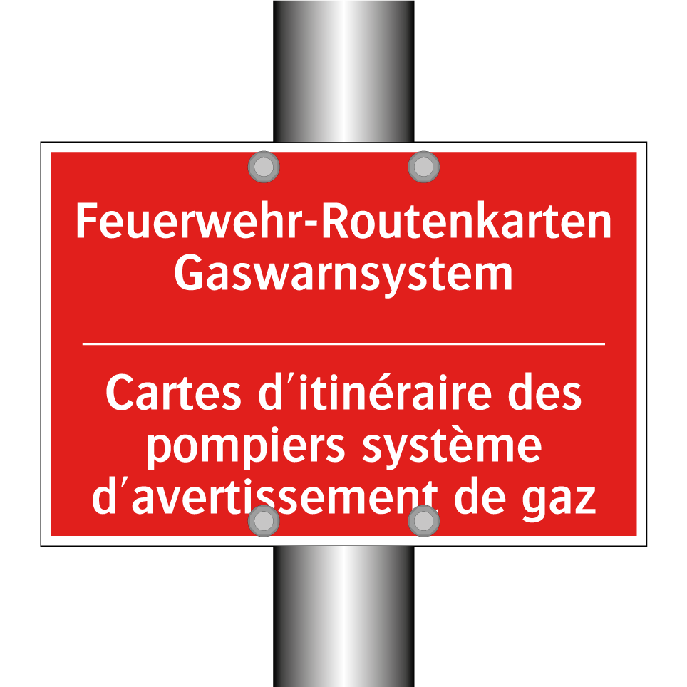 Feuerwehr-Routenkarten Gaswarnsystem /.../ - Cartes d'itinéraire des pompiers /.../