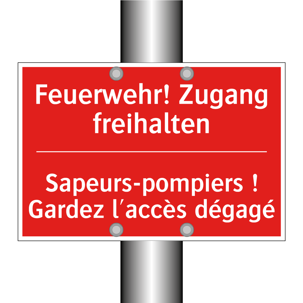 Feuerwehr! Zugang freihalten - Sapeurs-pompiers ! Gardez l'accès /.../