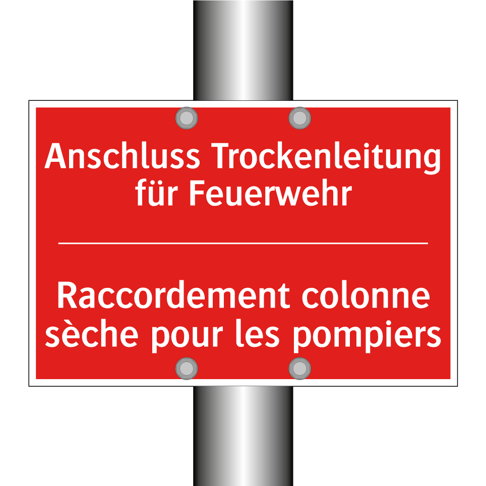 Anschluss Trockenleitung für Feuerwehr /.../ - Raccordement colonne sèche pour /.../