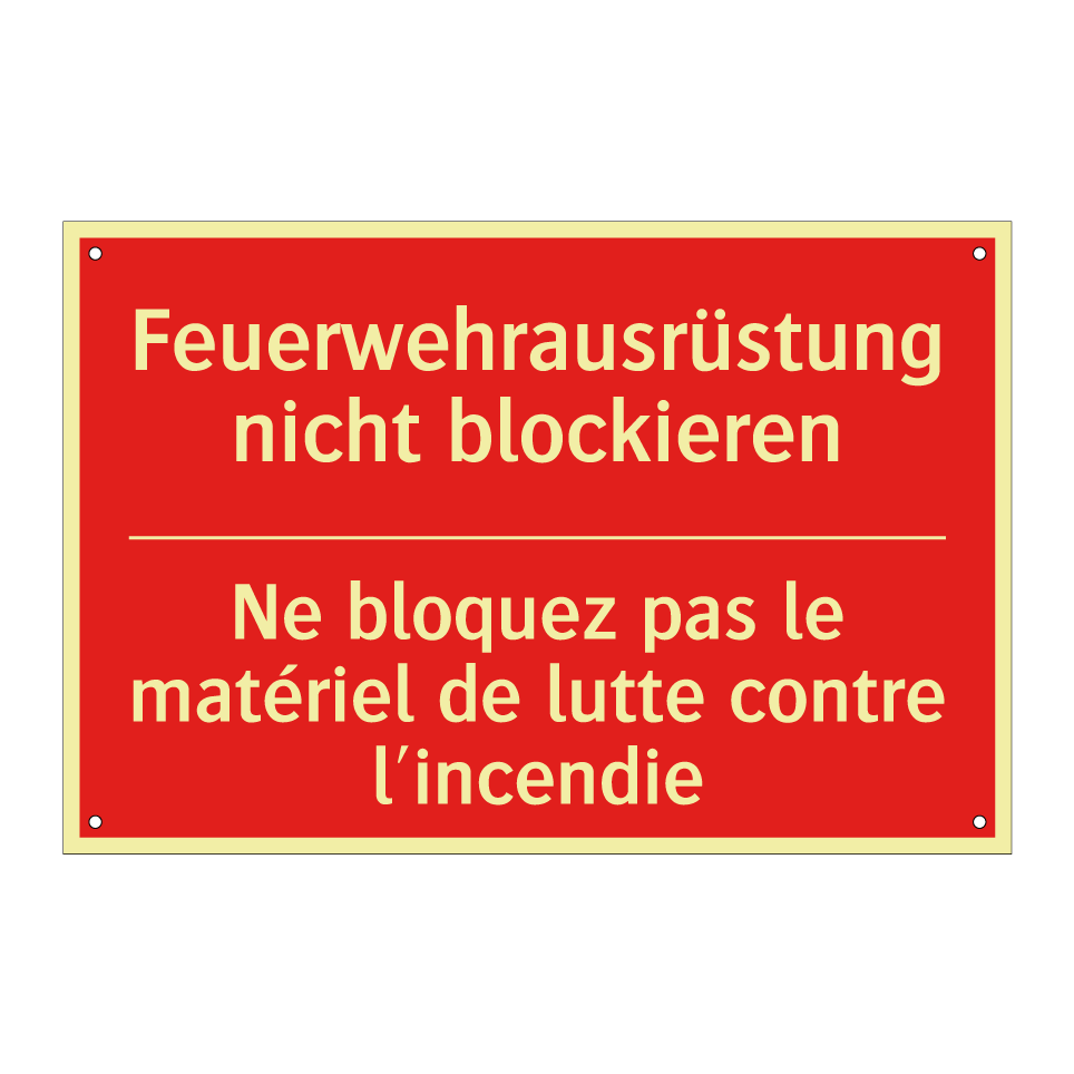 Feuerwehrausrüstung nicht blockieren /.../ - Ne bloquez pas le matériel de /.../