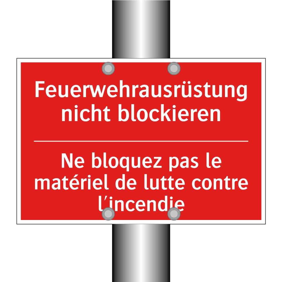Feuerwehrausrüstung nicht blockieren /.../ - Ne bloquez pas le matériel de /.../