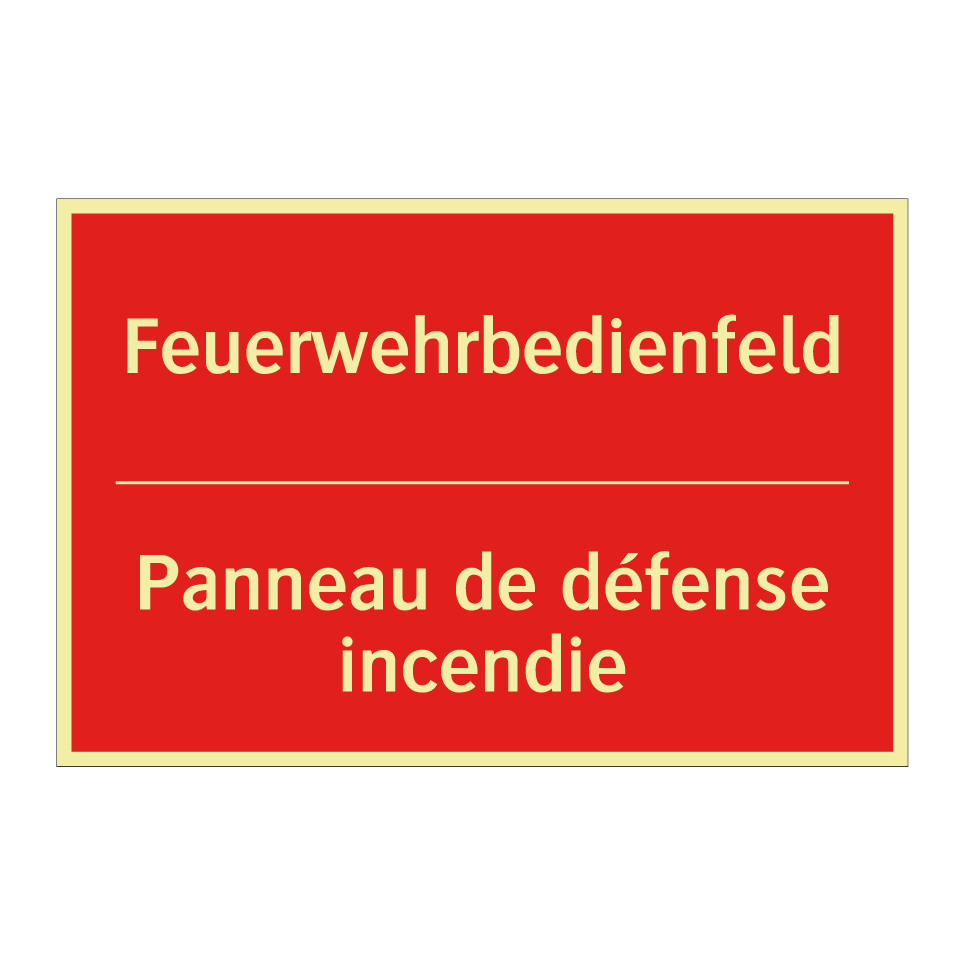 Feuerwehrbedienfeld - Panneau de défense incendie