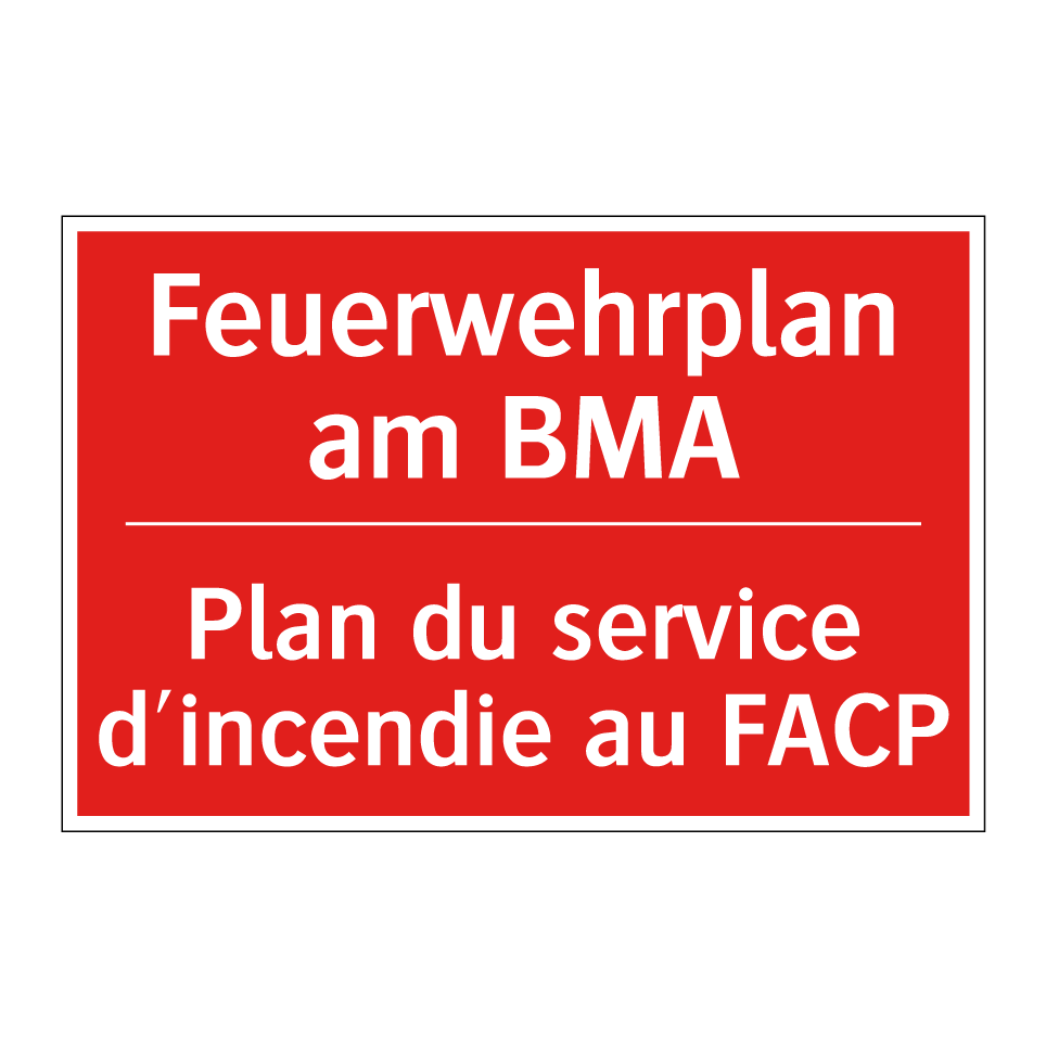Feuerwehrplan am BMA - Plan du service d'incendie au /.../