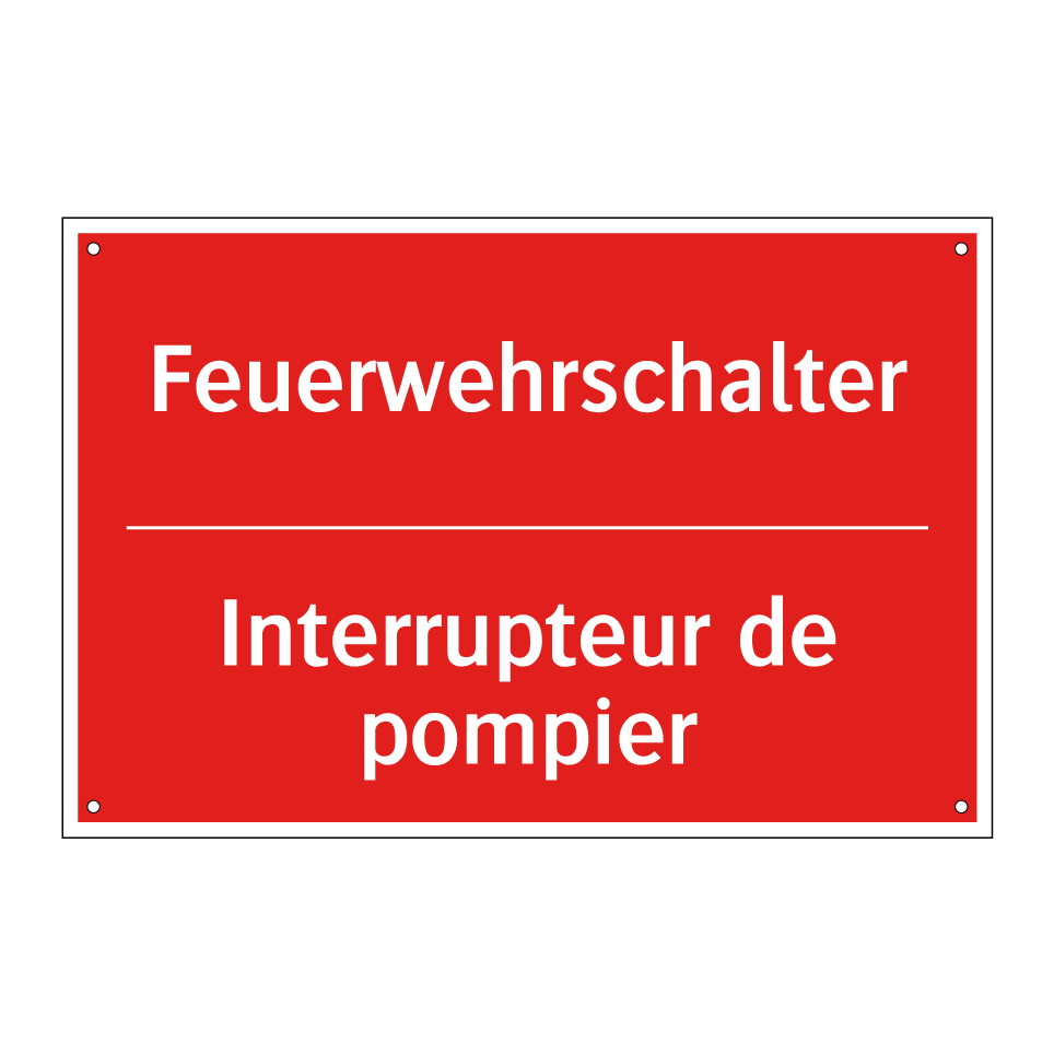 Feuerwehrschalter - Interrupteur de pompier