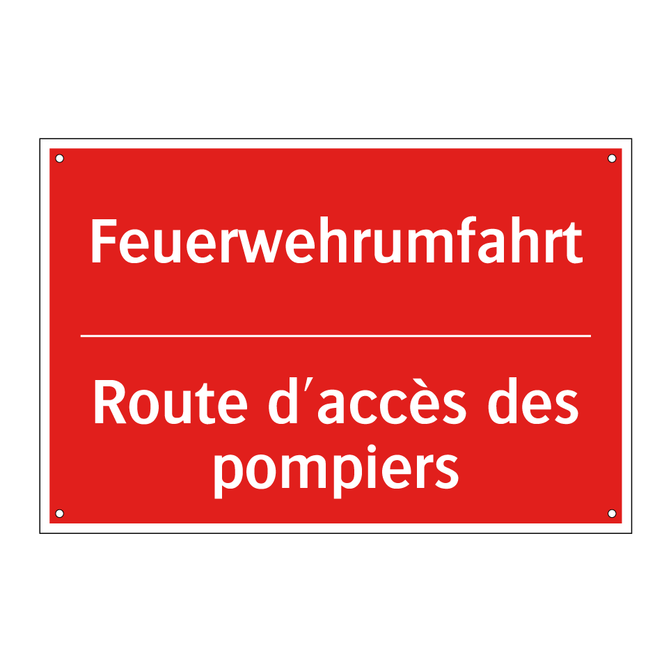 Feuerwehrumfahrt - Route d'accès des pompiers