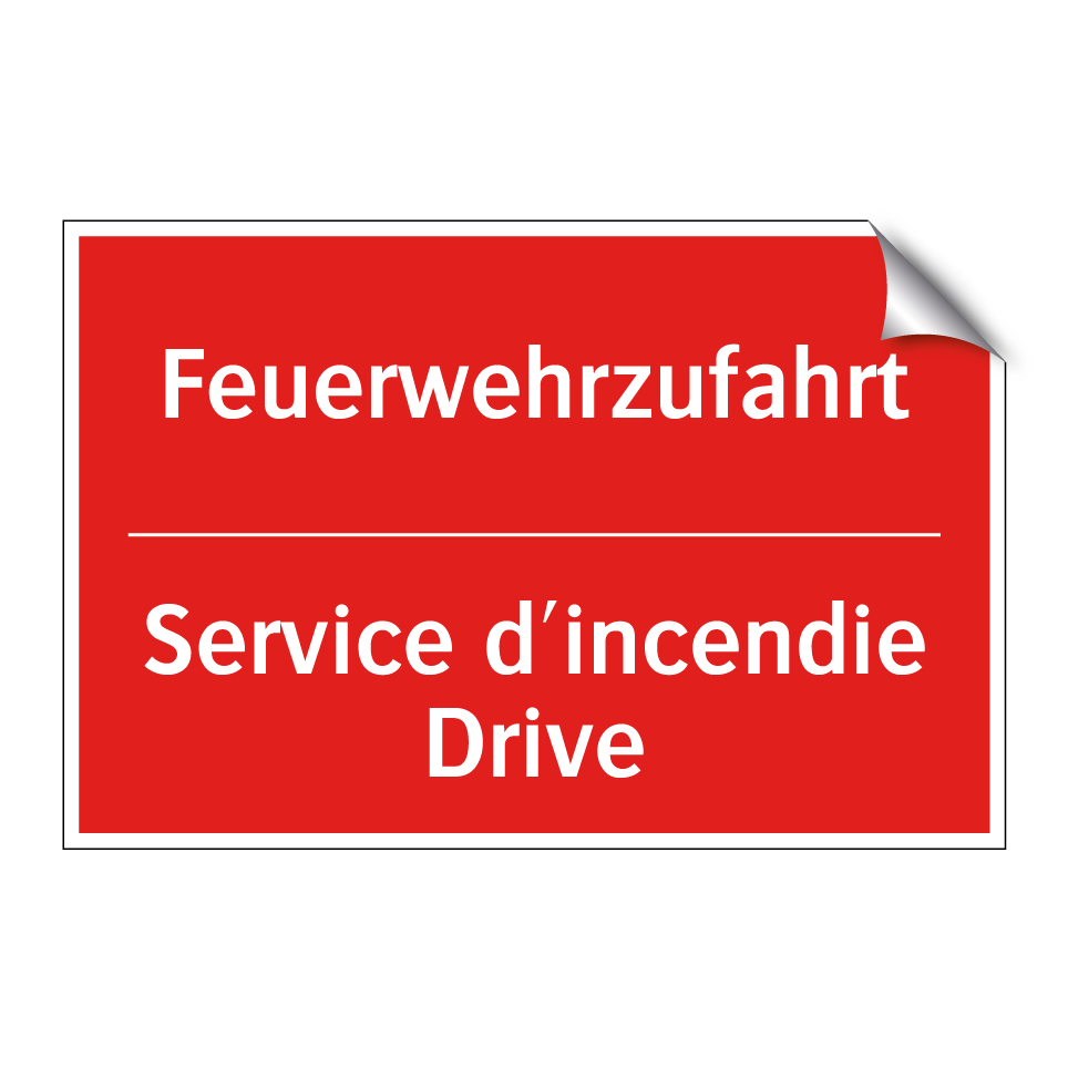 Feuerwehrzufahrt - Service d'incendie Drive