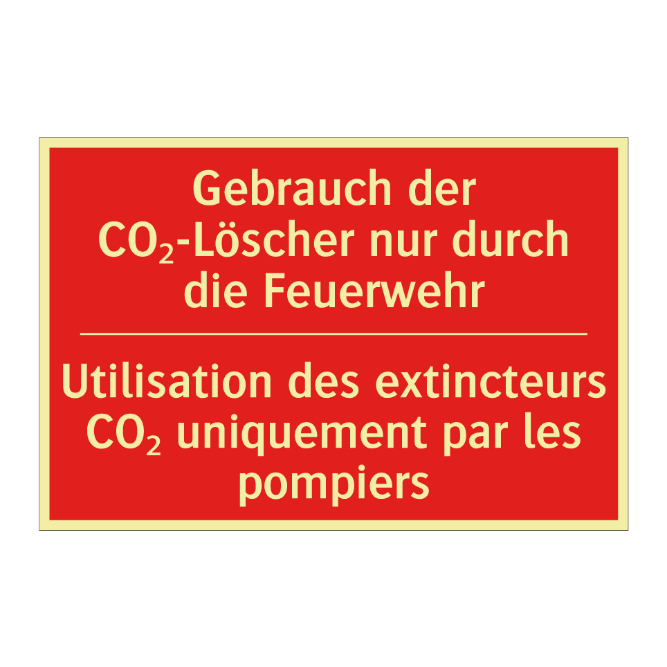 Gebrauch der CO₂-Löscher nur durch /.../ - Utilisation des extincteurs CO₂ /.../