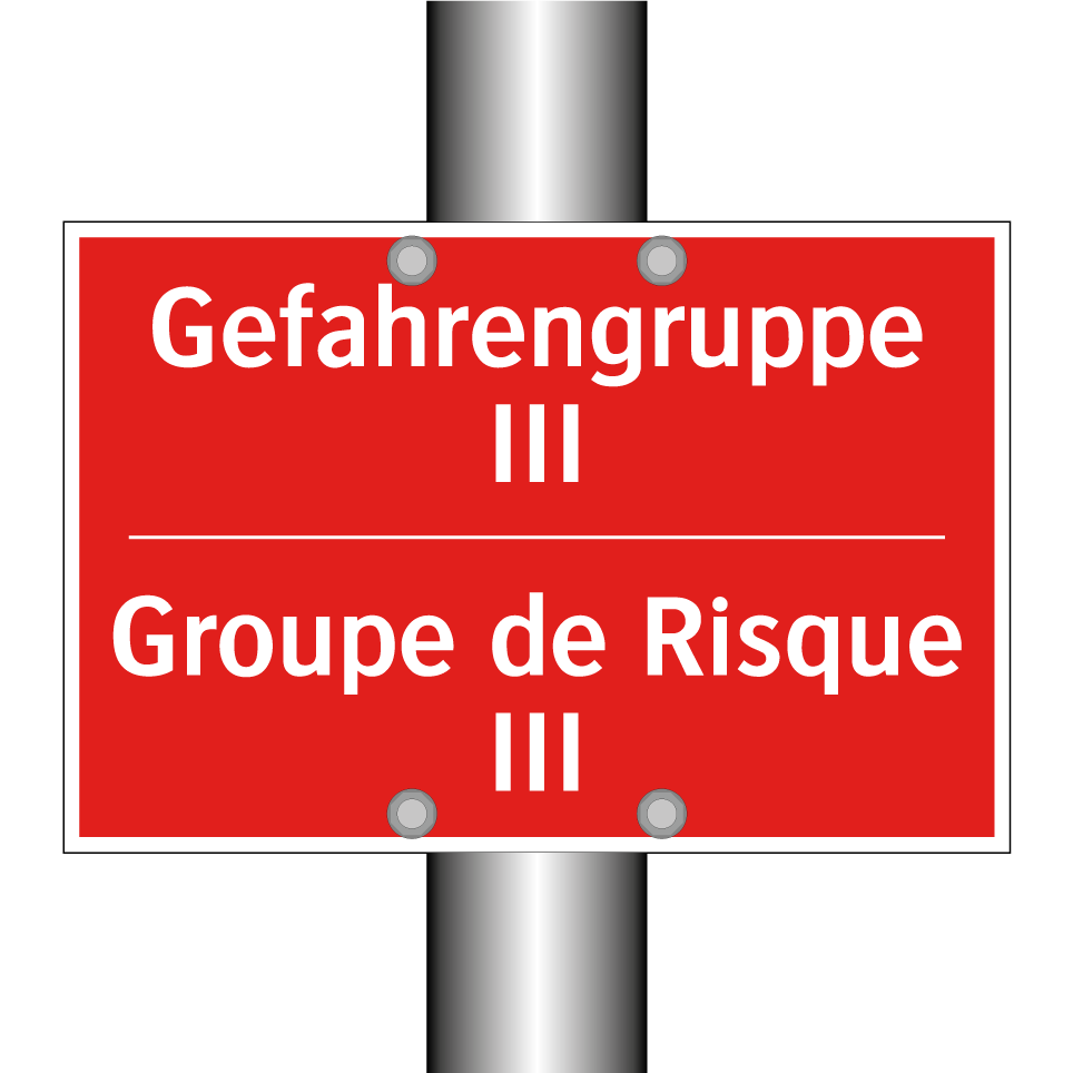 Gefahrengruppe III - Groupe de Risque III