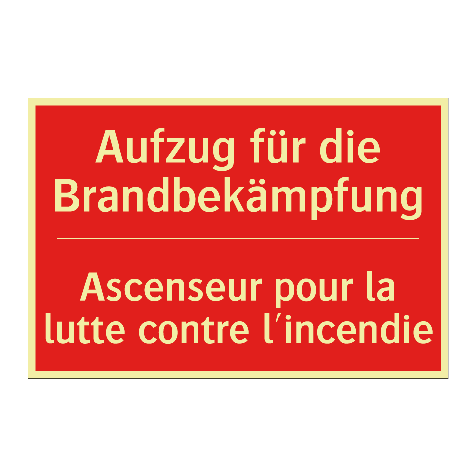 Aufzug für die Brandbekämpfung - Ascenseur pour la lutte contre /.../