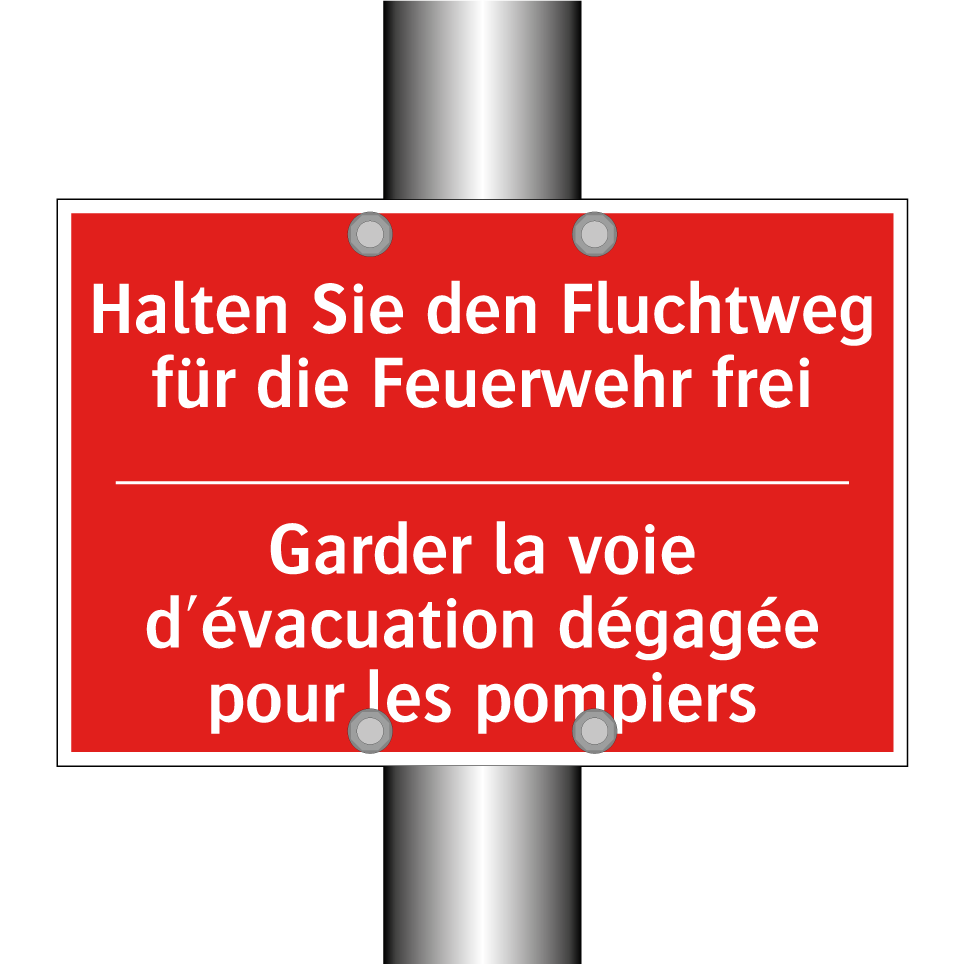Halten Sie den Fluchtweg für die /.../ - Garder la voie d'évacuation dégagée /.../