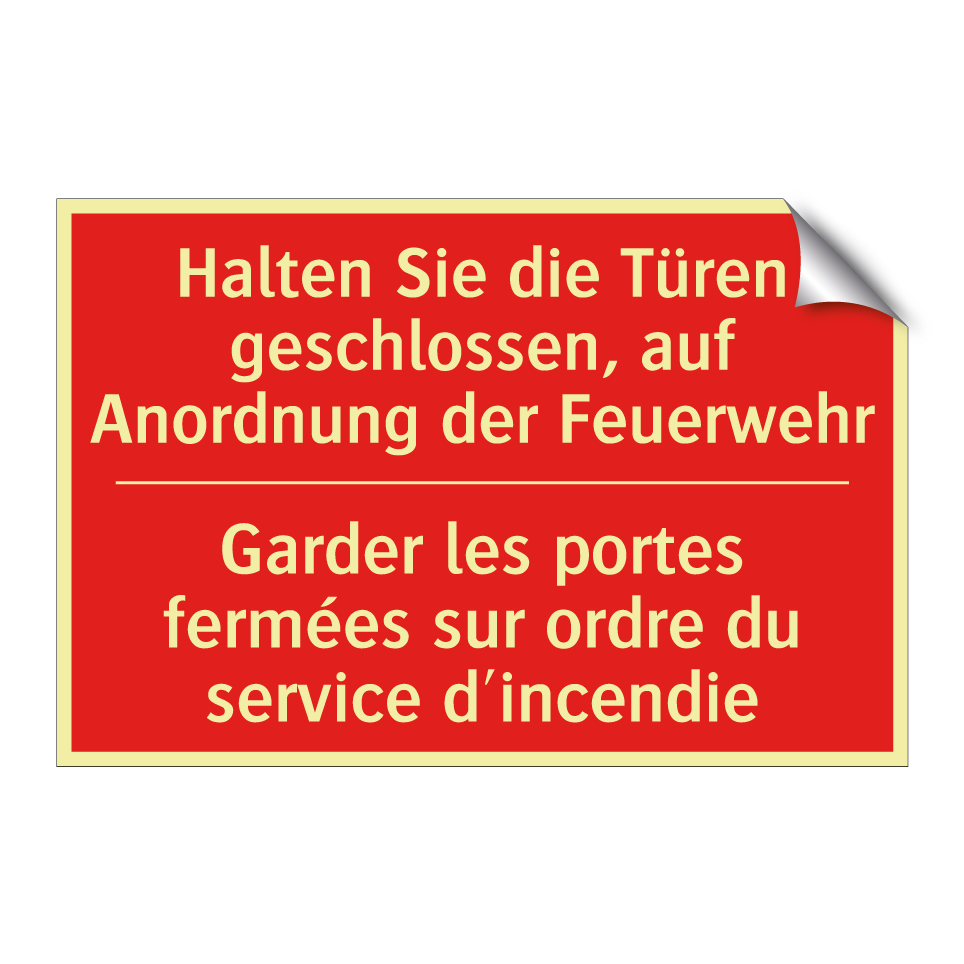 Halten Sie die Türen geschlossen, /.../ - Garder les portes fermées sur /.../