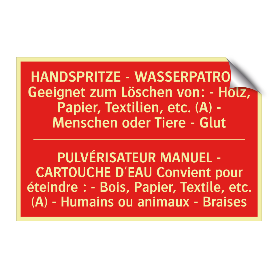 HANDSPRITZE - WASSERPATRONE Geeignet /.../ - PULVÉRISATEUR MANUEL - CARTOUCHE /.../