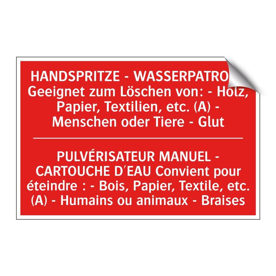 HANDSPRITZE - WASSERPATRONE Geeignet /.../ - PULVÉRISATEUR MANUEL - CARTOUCHE /.../