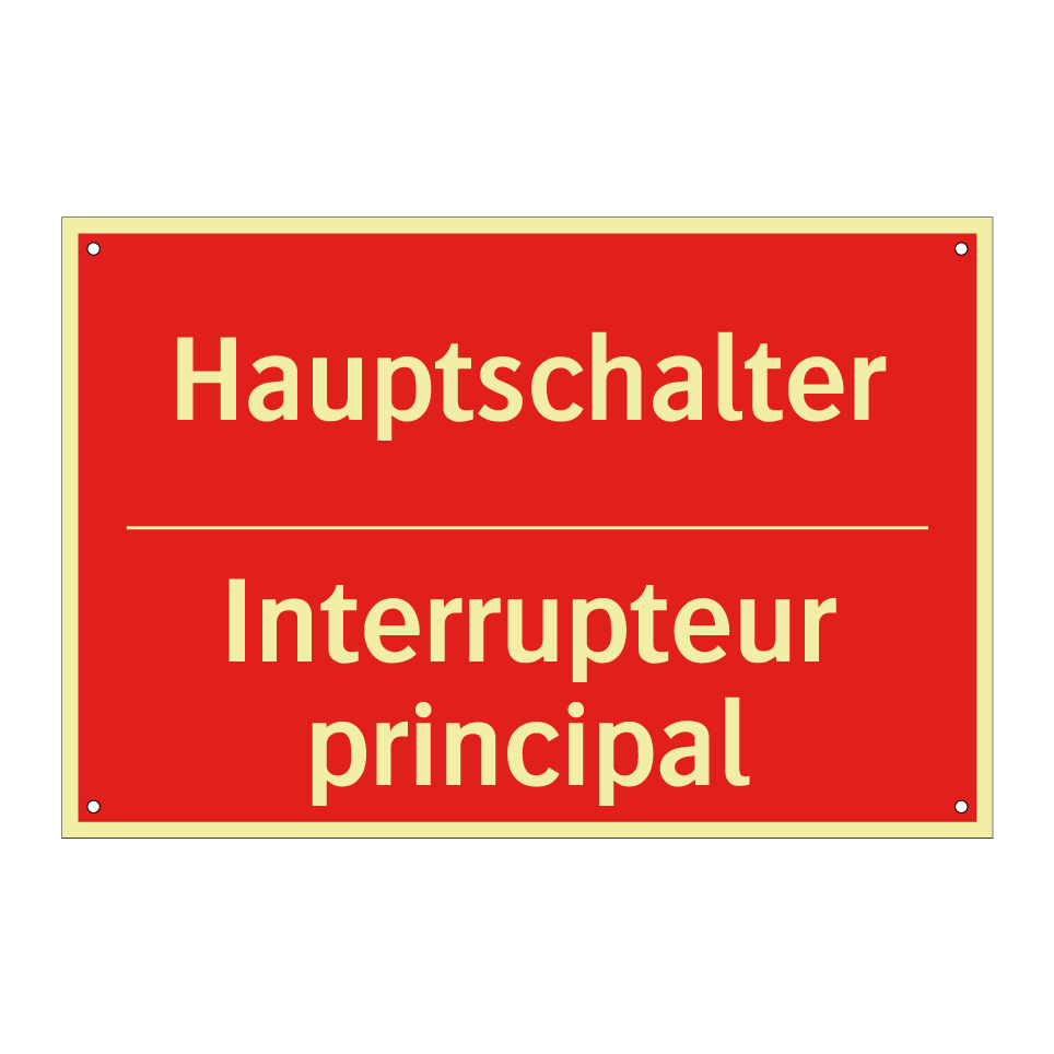 Hauptschalter - Interrupteur principal
