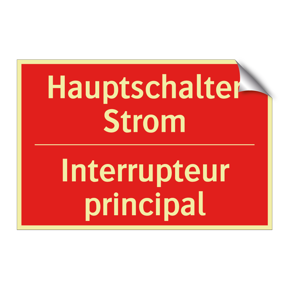 Hauptschalter Strom - Interrupteur principal