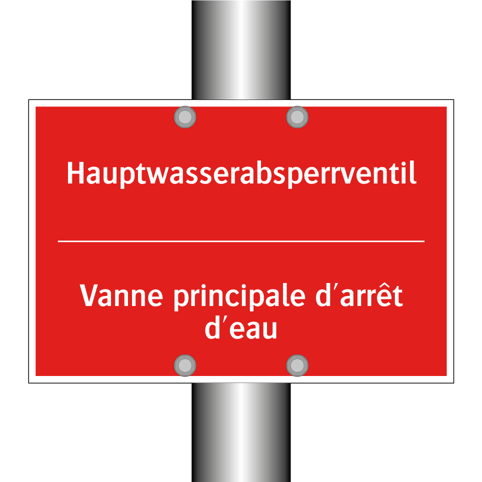 Hauptwasserabsperrventil - Vanne principale d'arrêt d'eau