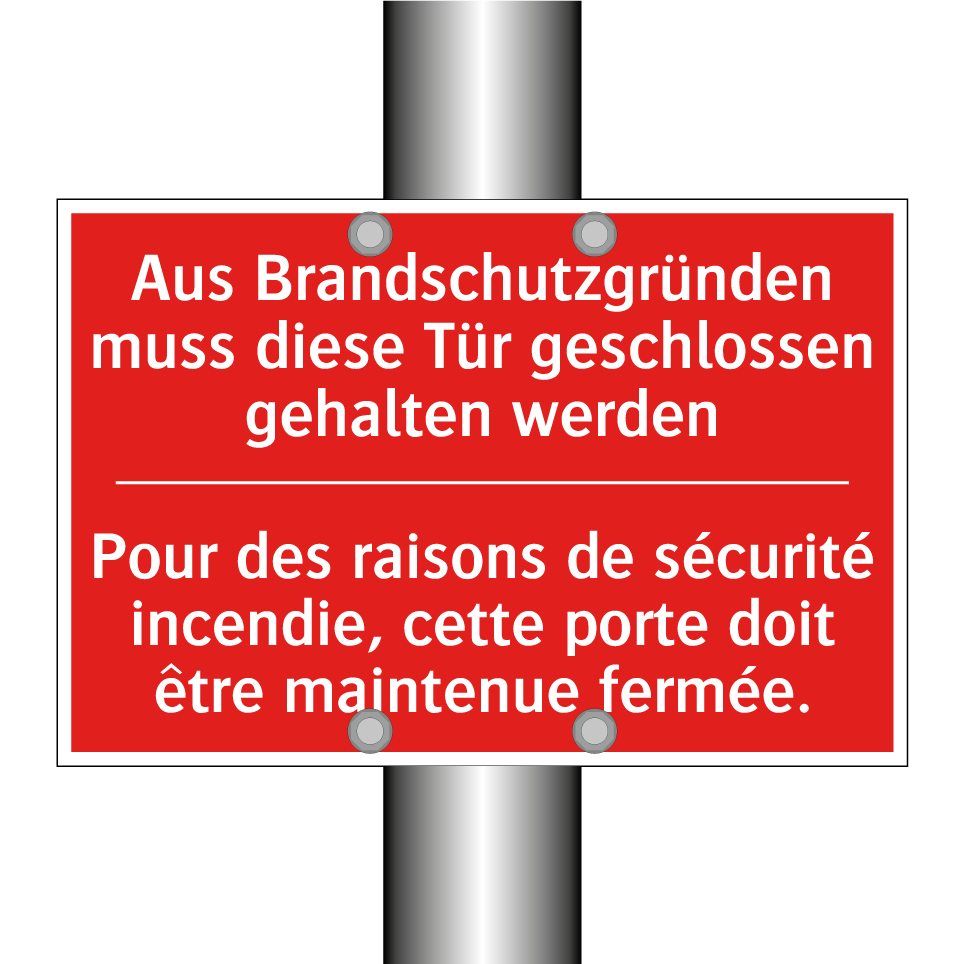 Aus Brandschutzgründen muss diese /.../ - Pour des raisons de sécurité incendie, /.../
