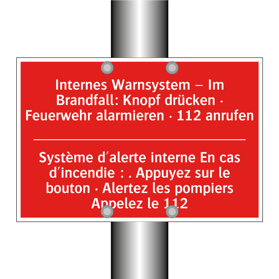 Internes Warnsystem – Im Brandfall: /.../ - Système d'alerte interne En cas /.../