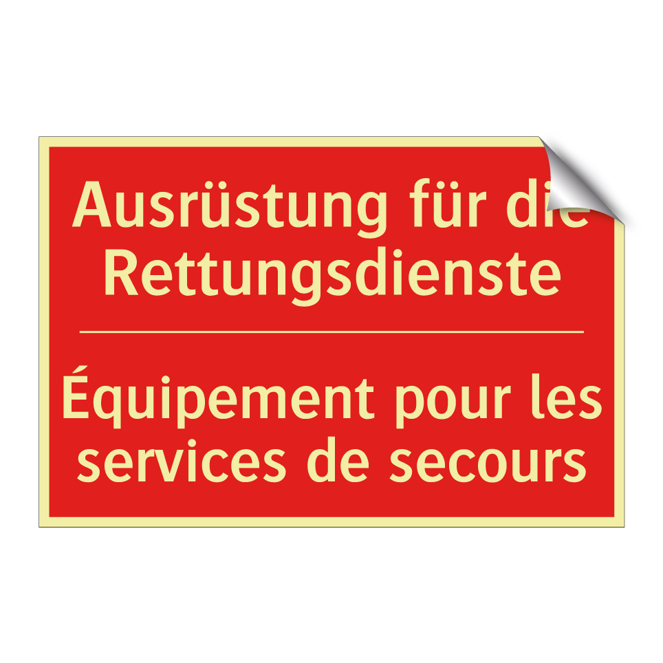 Ausrüstung für die Rettungsdienste /.../ - Équipement pour les services de /.../