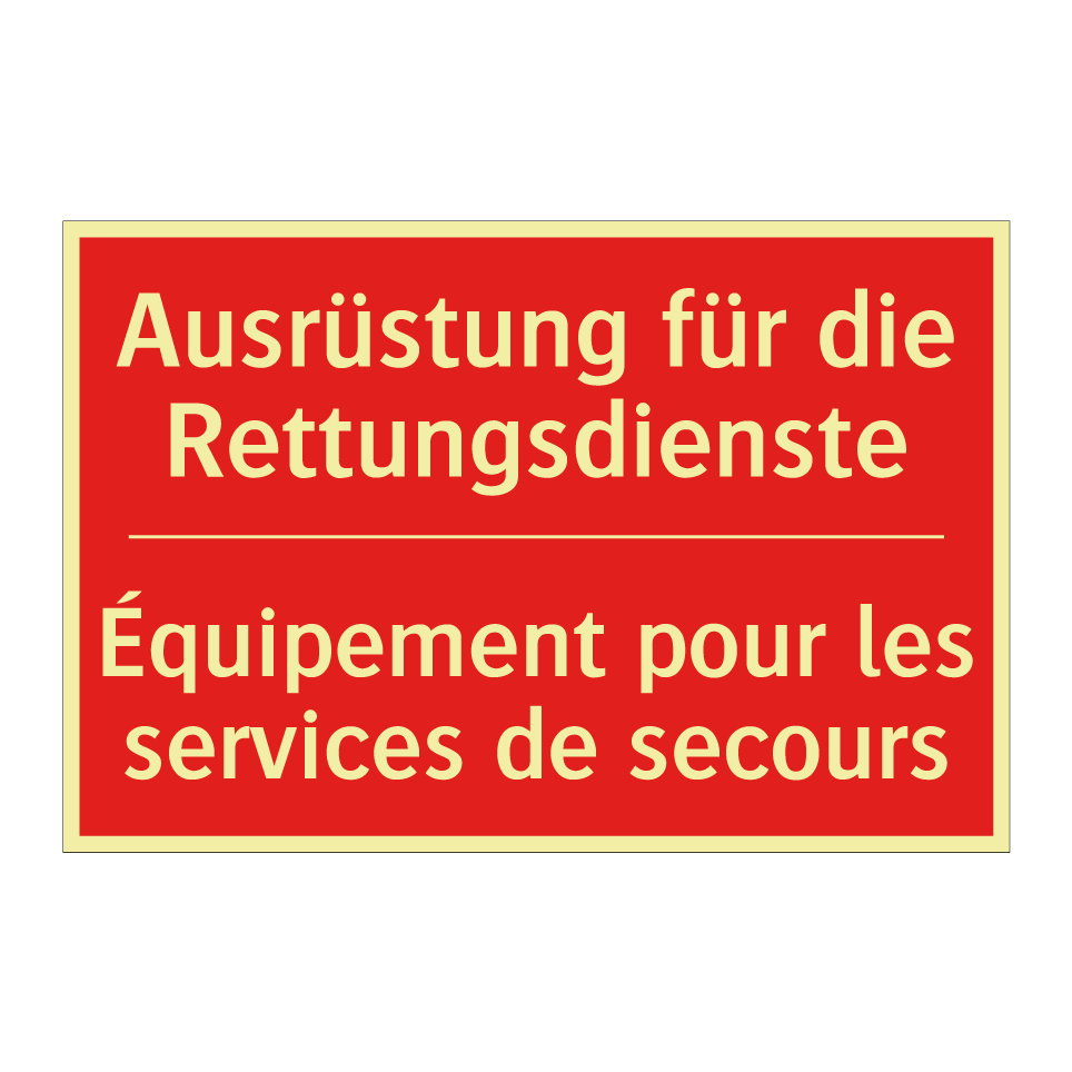 Ausrüstung für die Rettungsdienste /.../ - Équipement pour les services de /.../