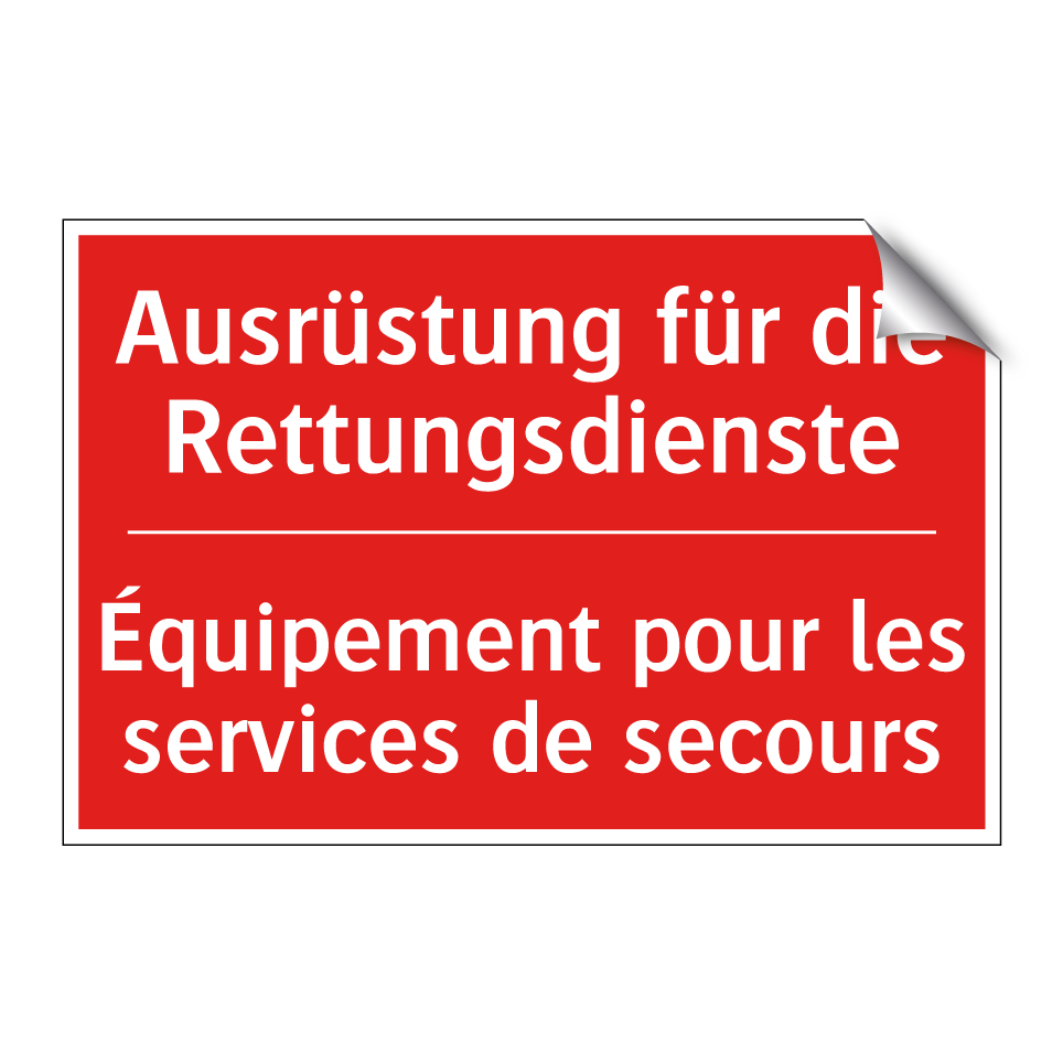 Ausrüstung für die Rettungsdienste /.../ - Équipement pour les services de /.../