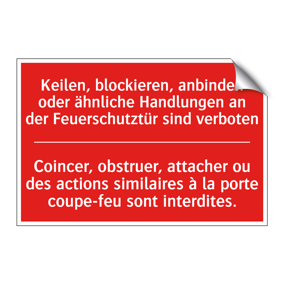 Keilen, blockieren, anbinden oder /.../ - Coincer, obstruer, attacher ou /.../