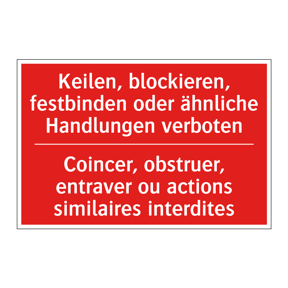 Keilen, blockieren, festbinden /.../ - Coincer, obstruer, entraver ou /.../