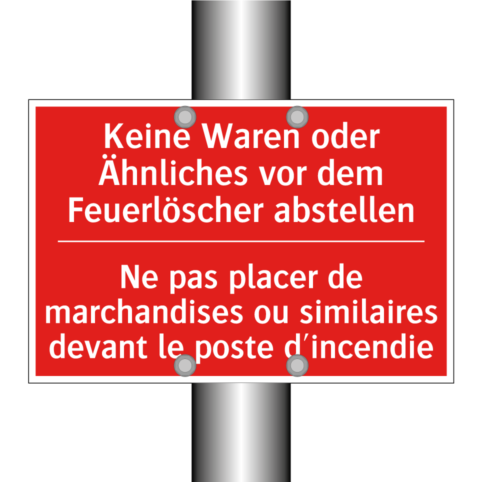 Keine Waren oder Ähnliches vor /.../ - Ne pas placer de marchandises /.../