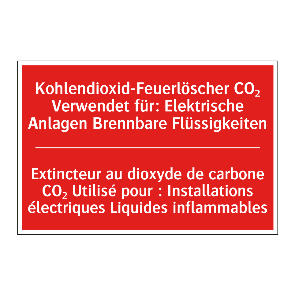 Kohlendioxid-Feuerlöscher CO₂ /.../ - Extincteur au dioxyde de carbone /.../