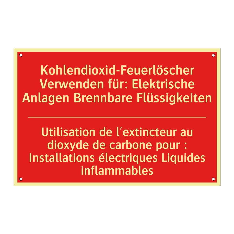 Kohlendioxid-Feuerlöscher Verwenden /.../ - Utilisation de l'extincteur au /.../