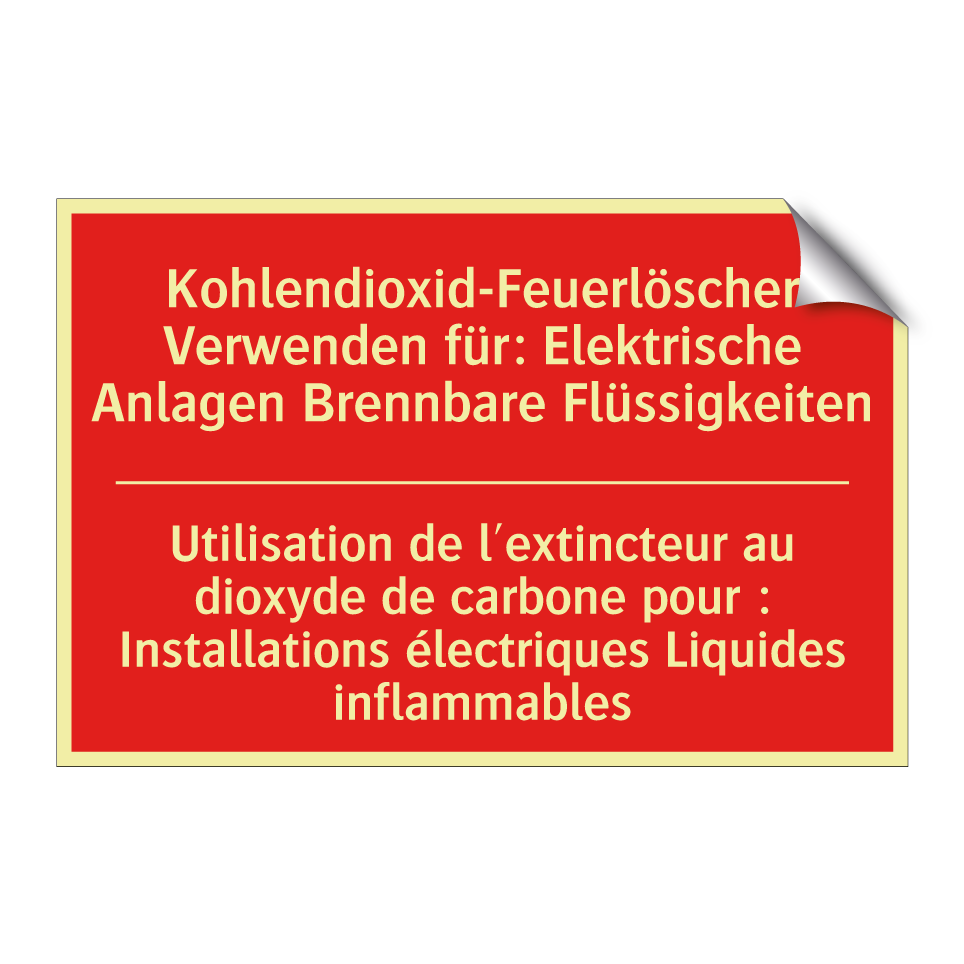 Kohlendioxid-Feuerlöscher Verwenden /.../ - Utilisation de l'extincteur au /.../