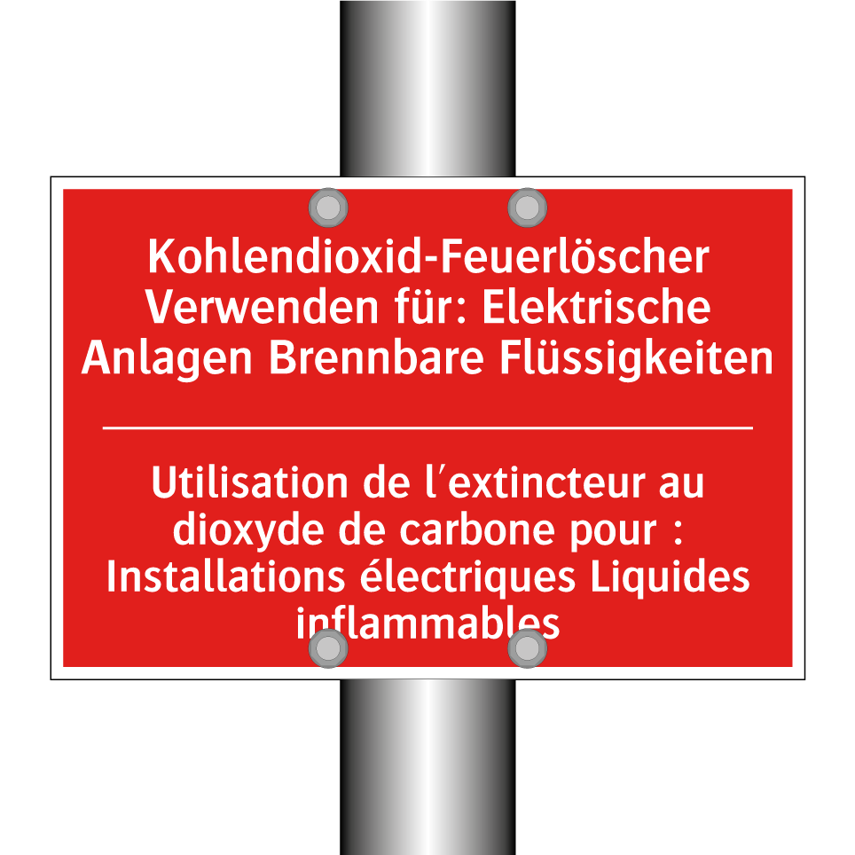 Kohlendioxid-Feuerlöscher Verwenden /.../ - Utilisation de l'extincteur au /.../