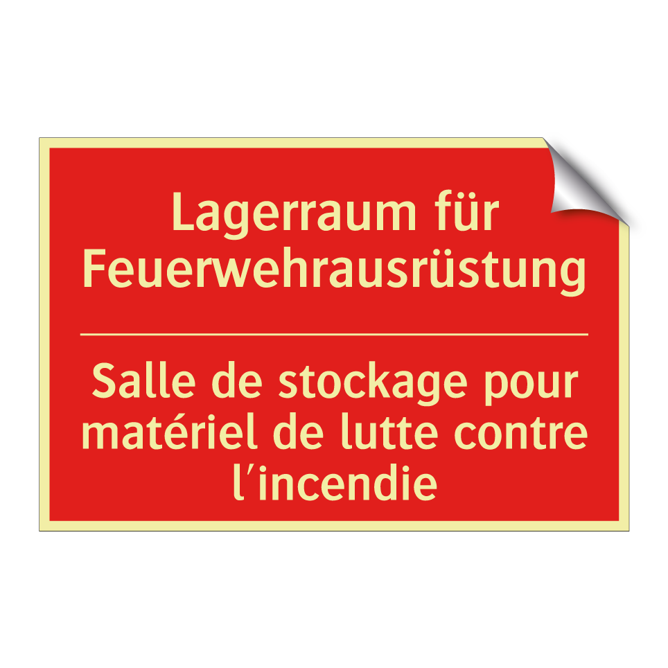 Lagerraum für Feuerwehrausrüstung /.../ - Salle de stockage pour matériel /.../
