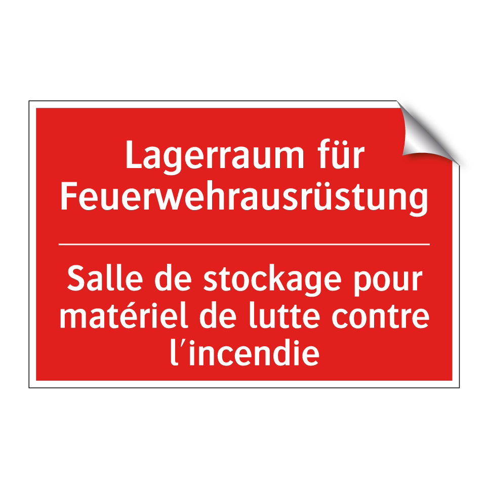 Lagerraum für Feuerwehrausrüstung /.../ - Salle de stockage pour matériel /.../