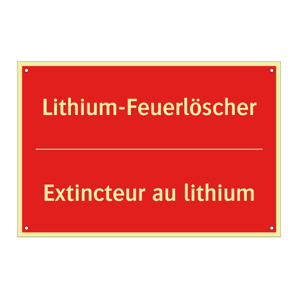 Lithium-Feuerlöscher - Extincteur au lithium