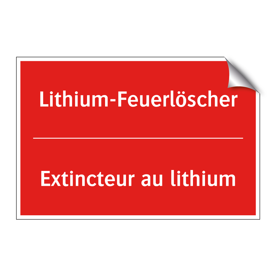 Lithium-Feuerlöscher - Extincteur au lithium