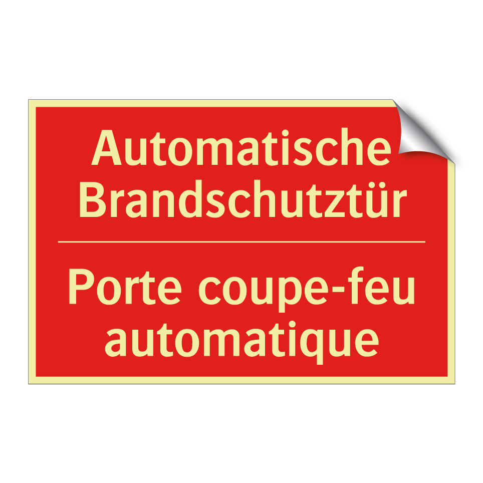 Automatische Brandschutztür - Porte coupe-feu automatique