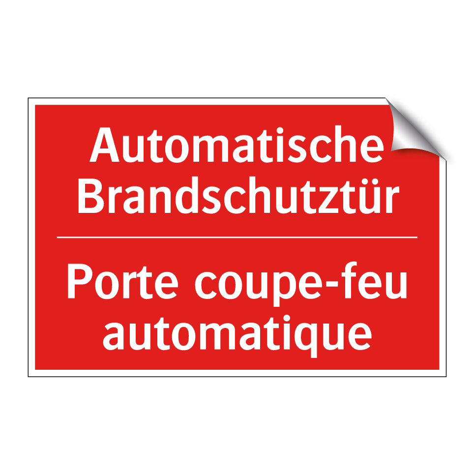 Automatische Brandschutztür - Porte coupe-feu automatique