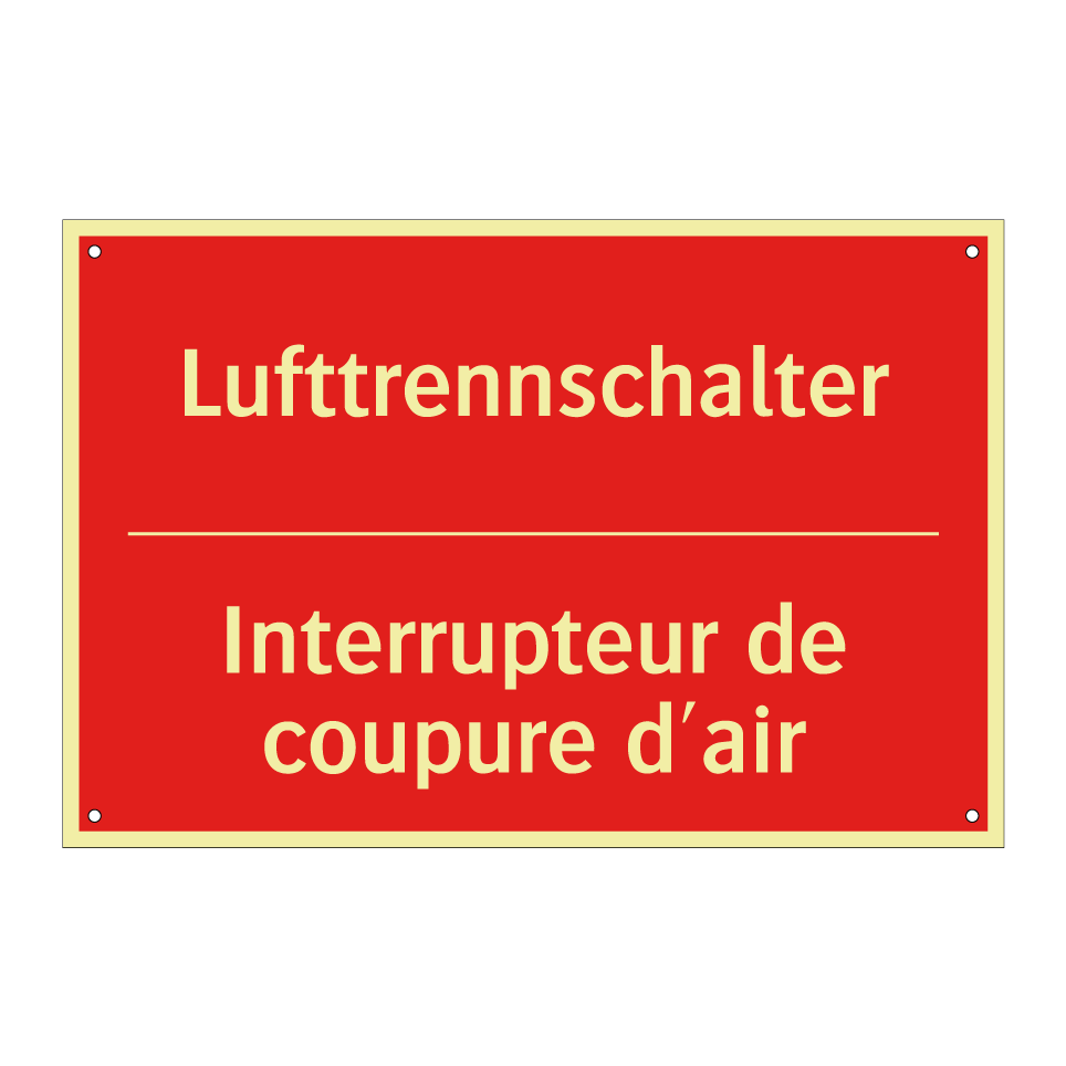 Lufttrennschalter - Interrupteur de coupure d'air
