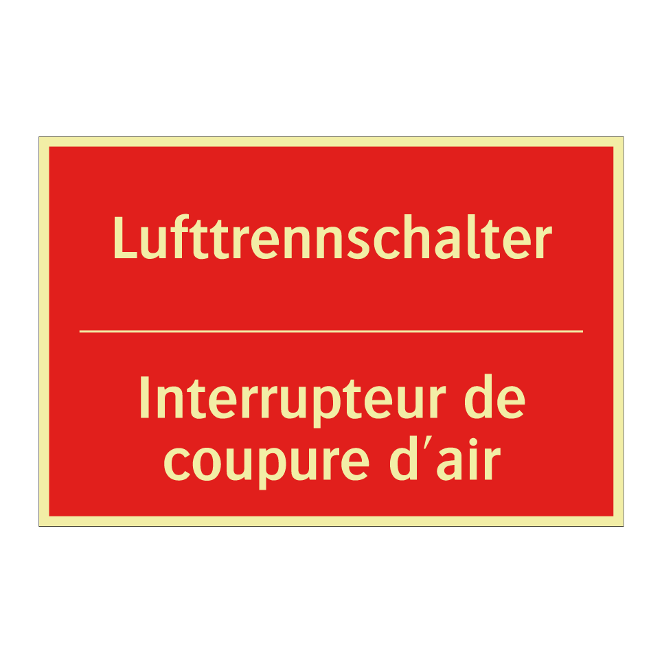 Lufttrennschalter - Interrupteur de coupure d'air